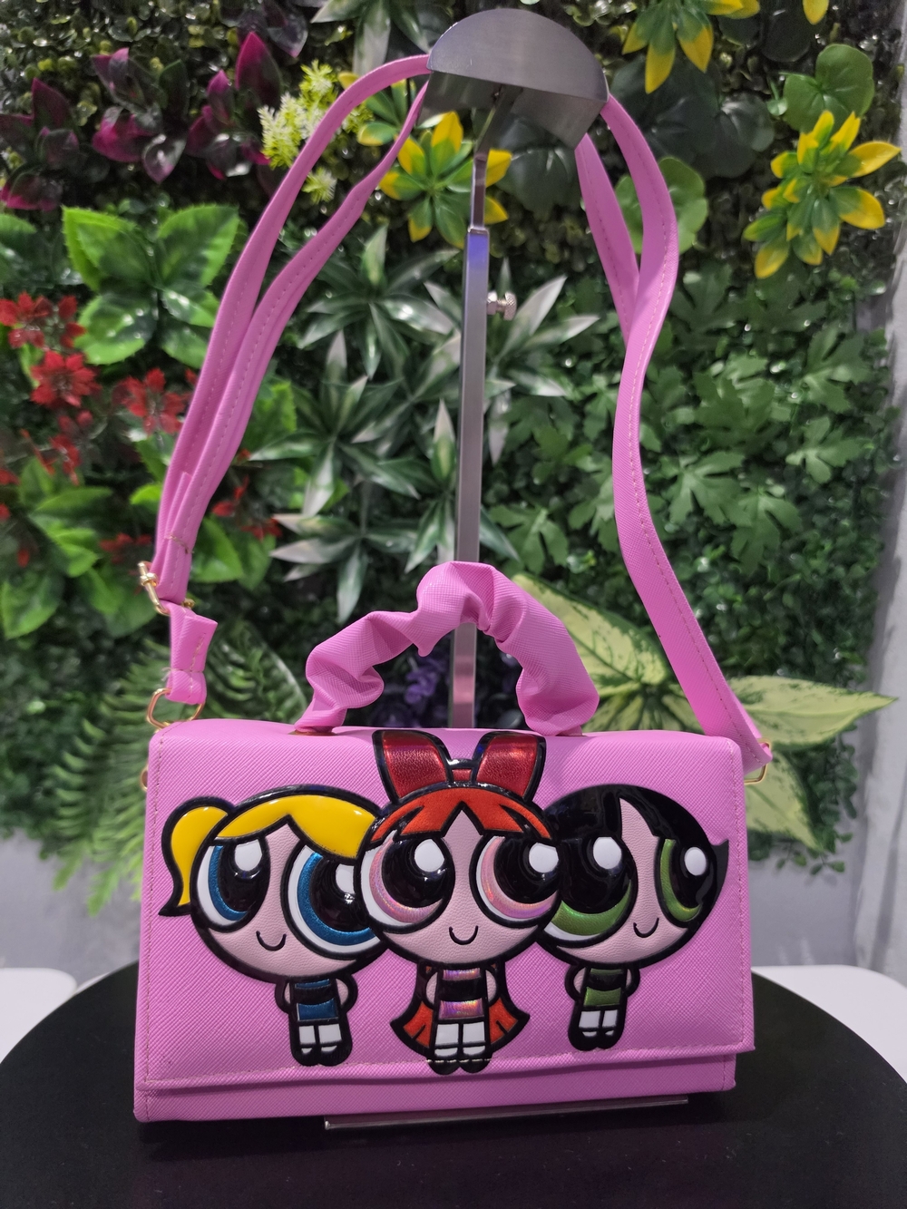 New Pink Powerpuff Girls Crossbody Bag - Cute Cartoon Shoulder Purse